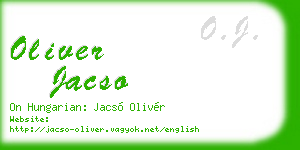 oliver jacso business card