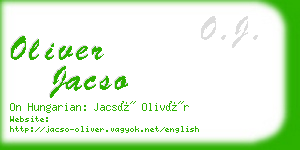 oliver jacso business card